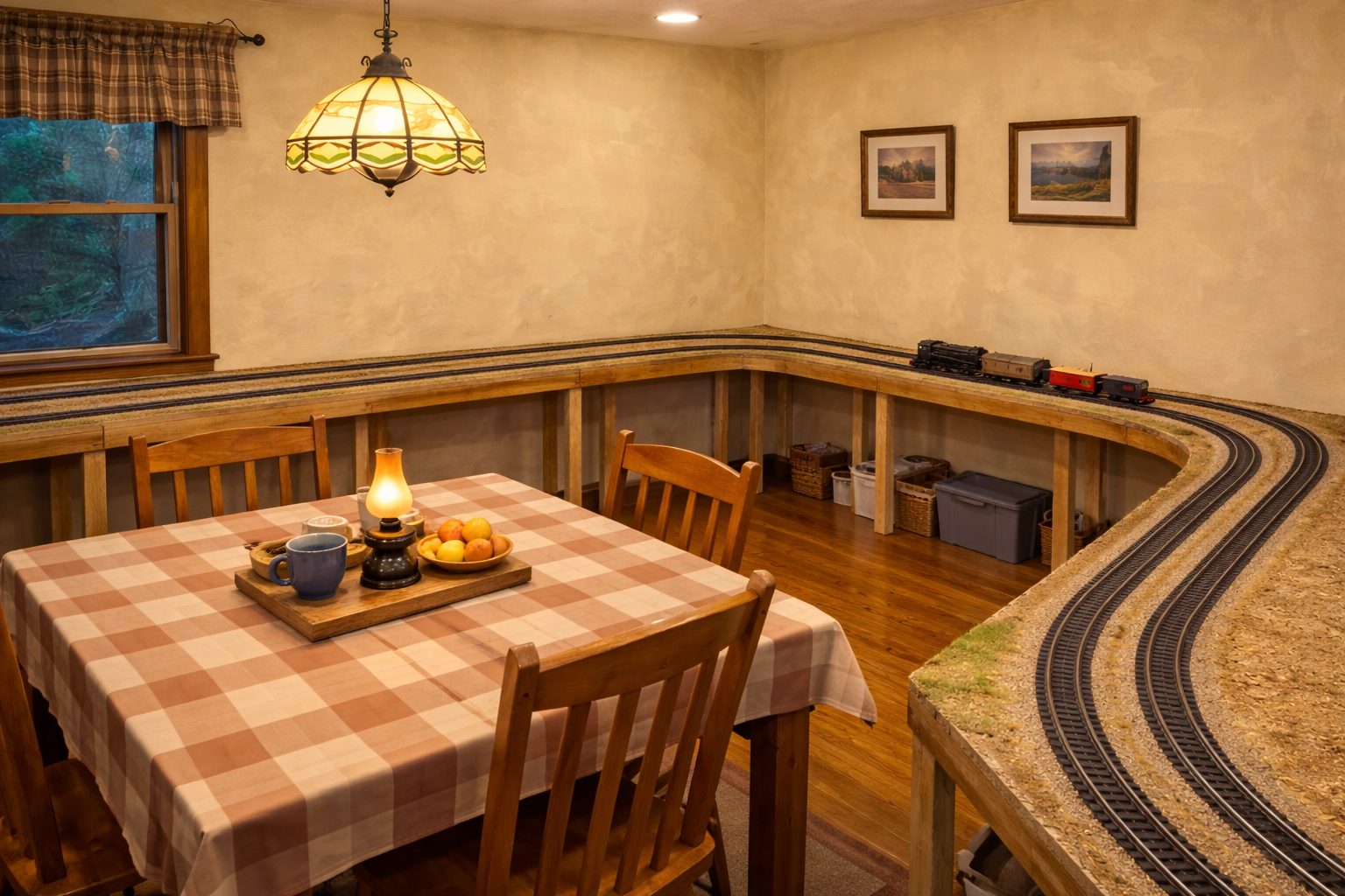 Trains Around Dining Room