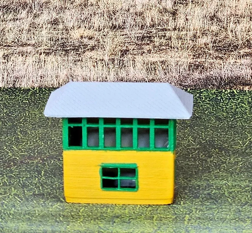 N scale railroad interlocking tower building kit