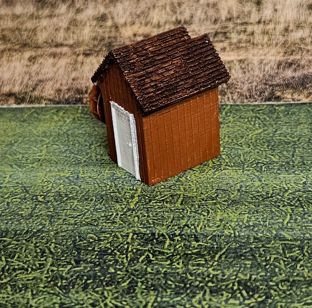 Opposite side of the N scale medium waterwheel building