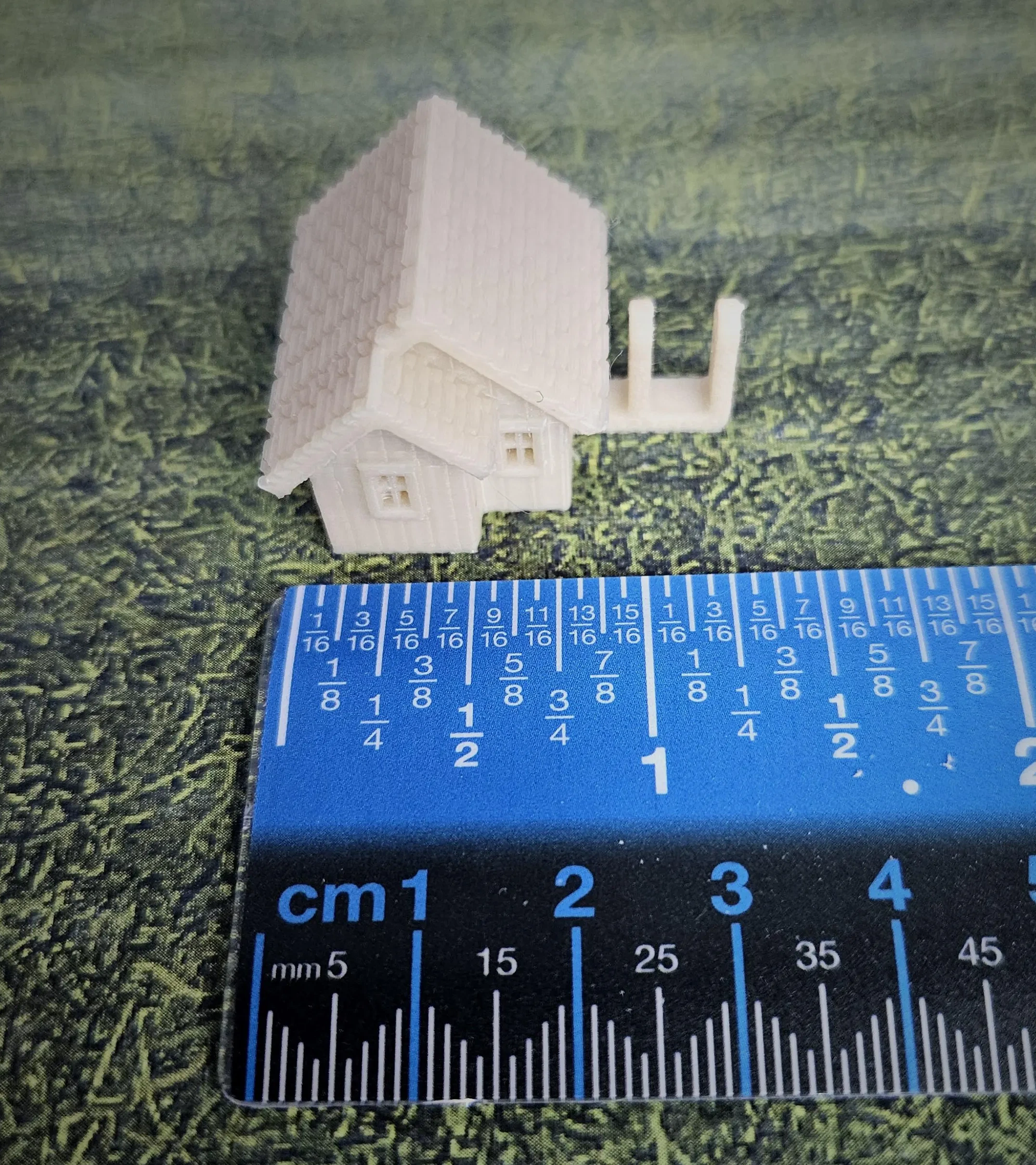 Dimension reference for the N scale small waterwheel building
